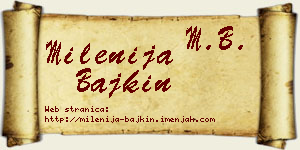 Milenija Bajkin vizit kartica